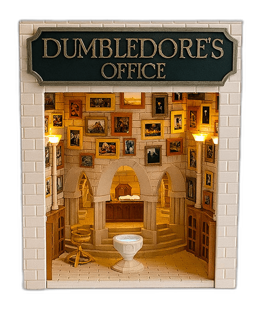 Dumbledore Ofisi Kitaplık Dekoru