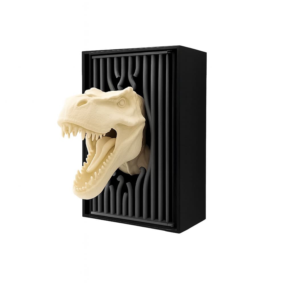 Dinozor Başlı Kitaplık Dekoru
